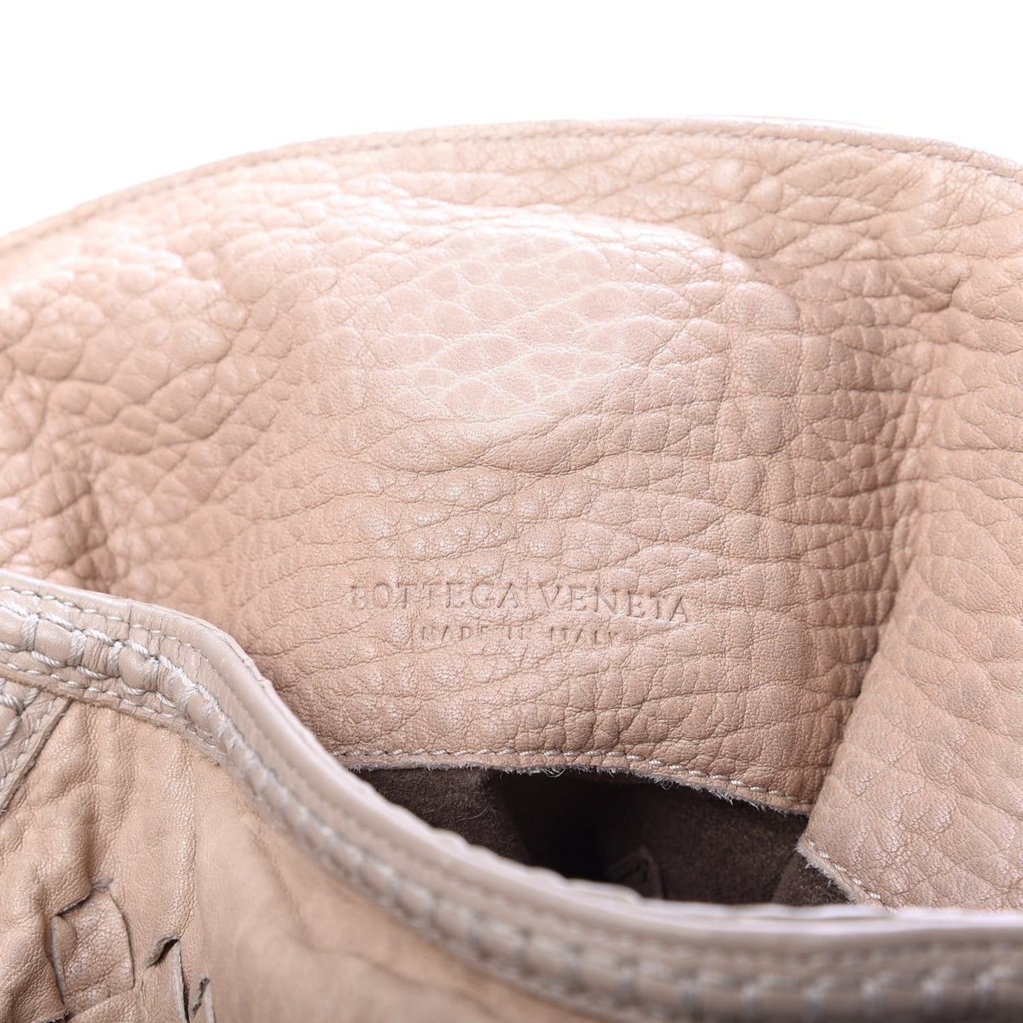 Lambskin Intrecciato Punto Mocassino Hobo Cloth