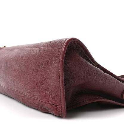 Balenciaga Chevre Gold Metallic Edge Hardware City Bordeaux 10 of 10
