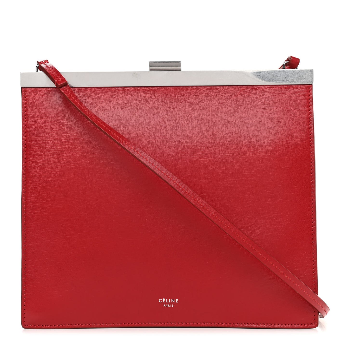 Smooth Calfskin Mini Clasp Bag Pop Red