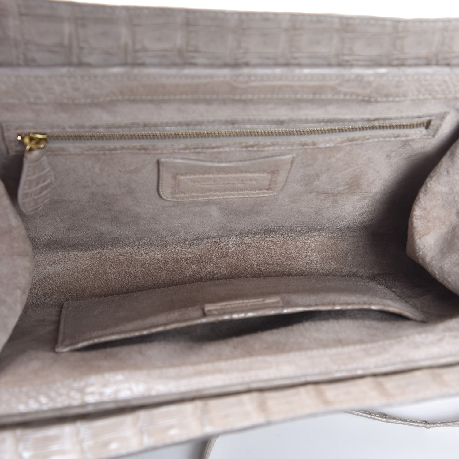 Nancy Gonzalez Metallic Crocodile Slim Frame Chain Clutch Silver 5 of 7