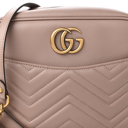 Gucci Calfskin Matelasse Medium GG Marmont Chain Shoulder Bag Porcelain Rose 10 of 10