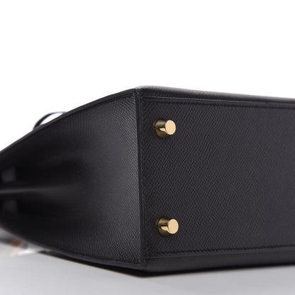Hermes Epsom Kelly Sellier 25 Black 6 of 10