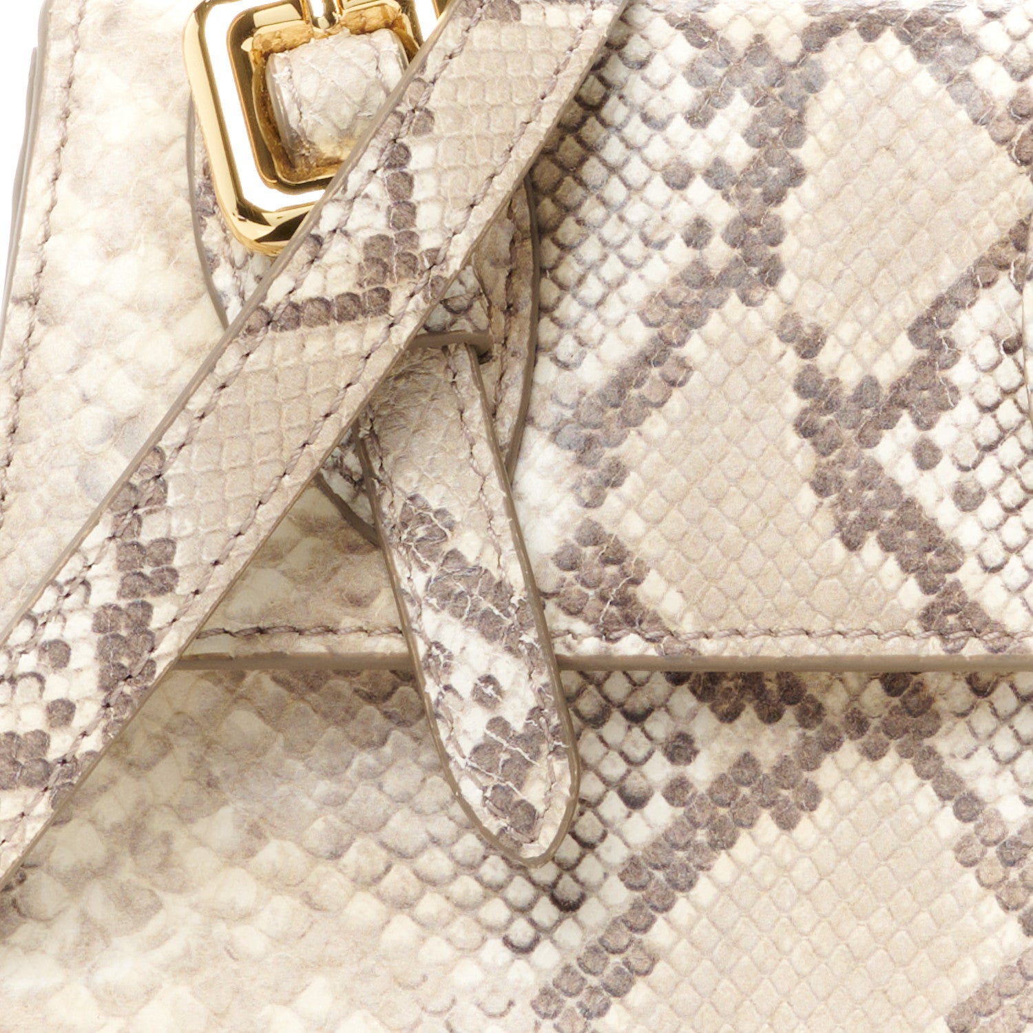 Jacquemus Goatskin Python Embossed Le Chiquito Moyen Beige 7 of 9