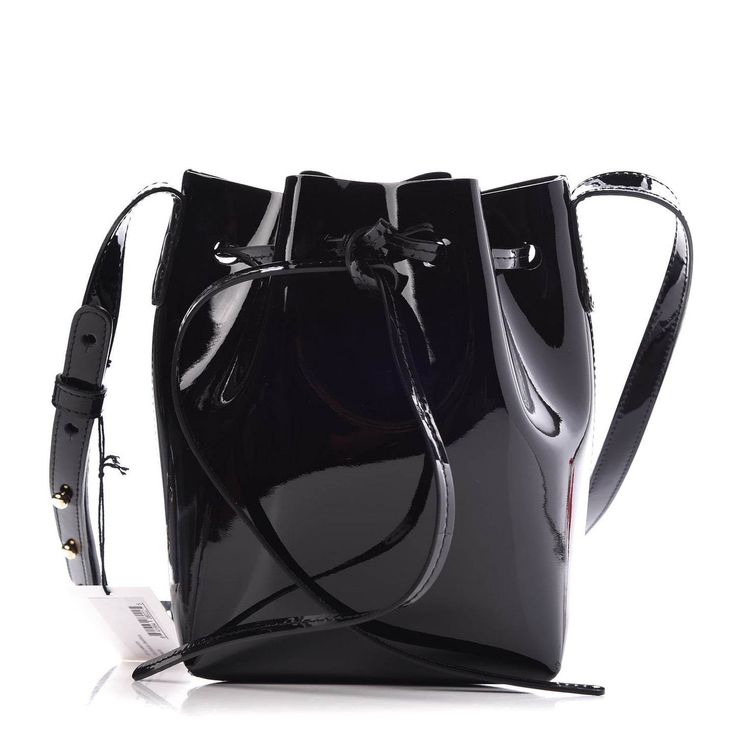 Patent Calfskin Mini Mini Bucket Bag Black