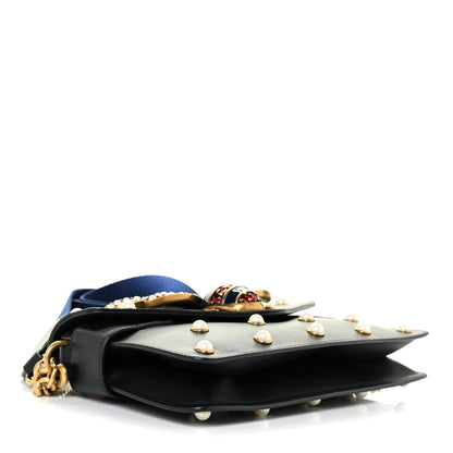 Gucci Nappa Pearl Studded Mini Queen Margaret Broadway Shoulder Bag Black 4 of 16