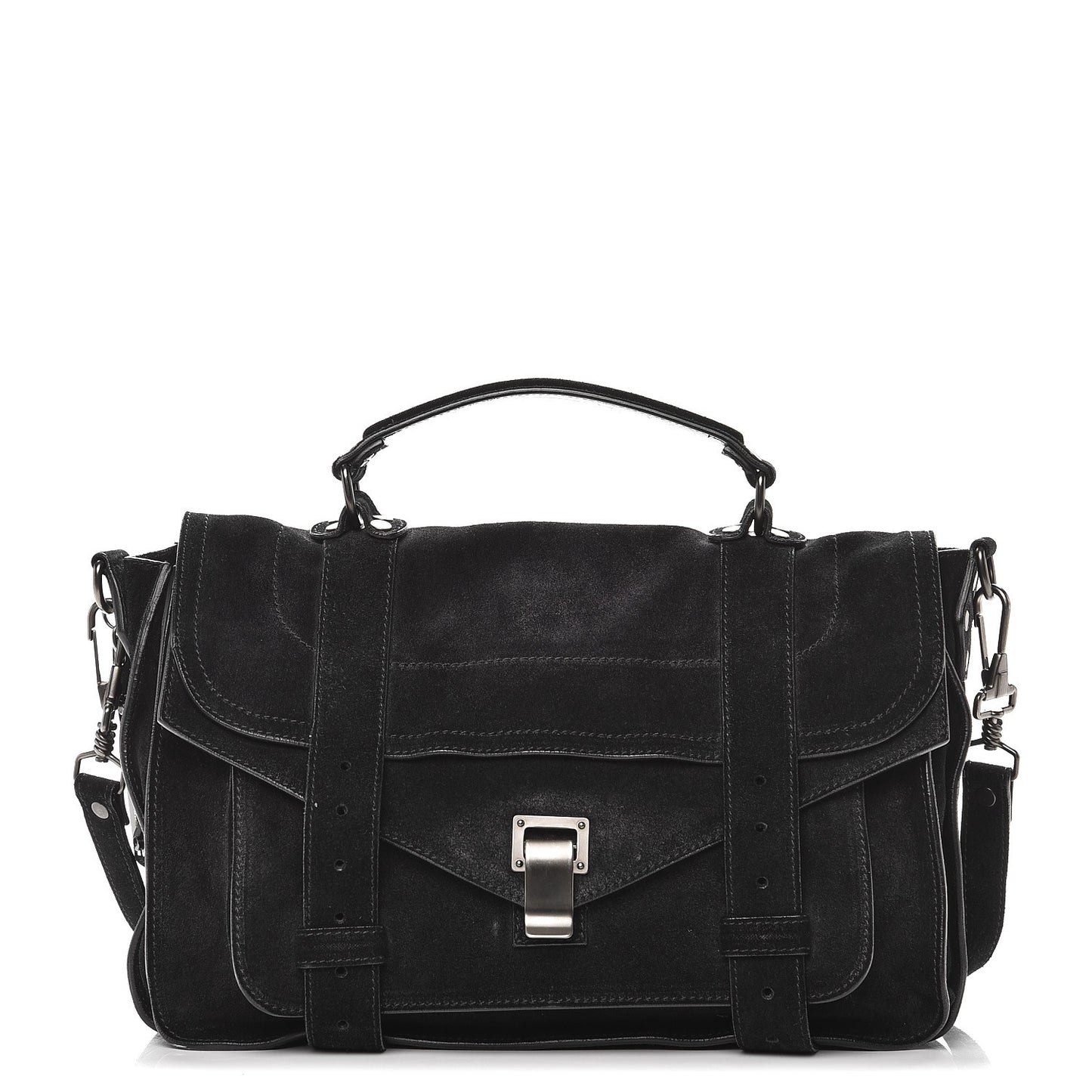 Suede Medium PS1 Satchel Black