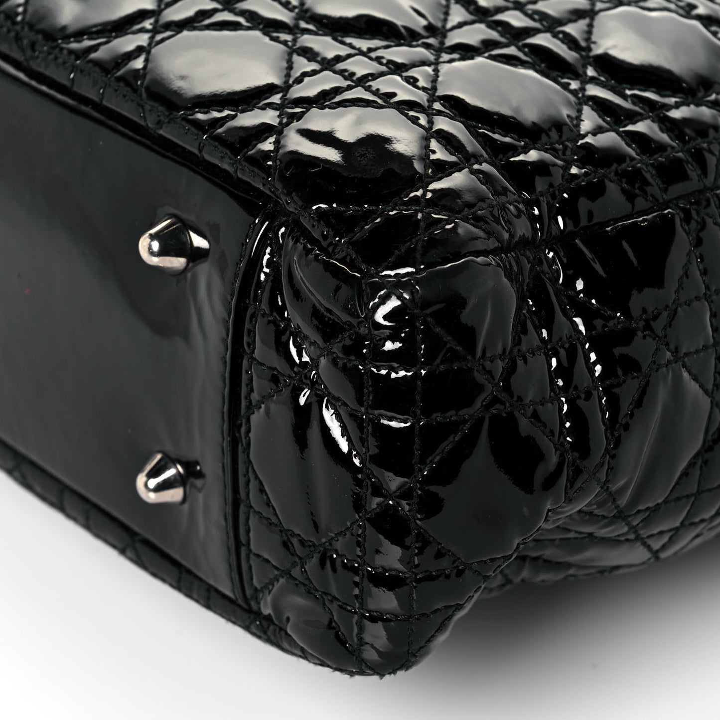 Patent Cannage Dior Soft Shopping Tote Black