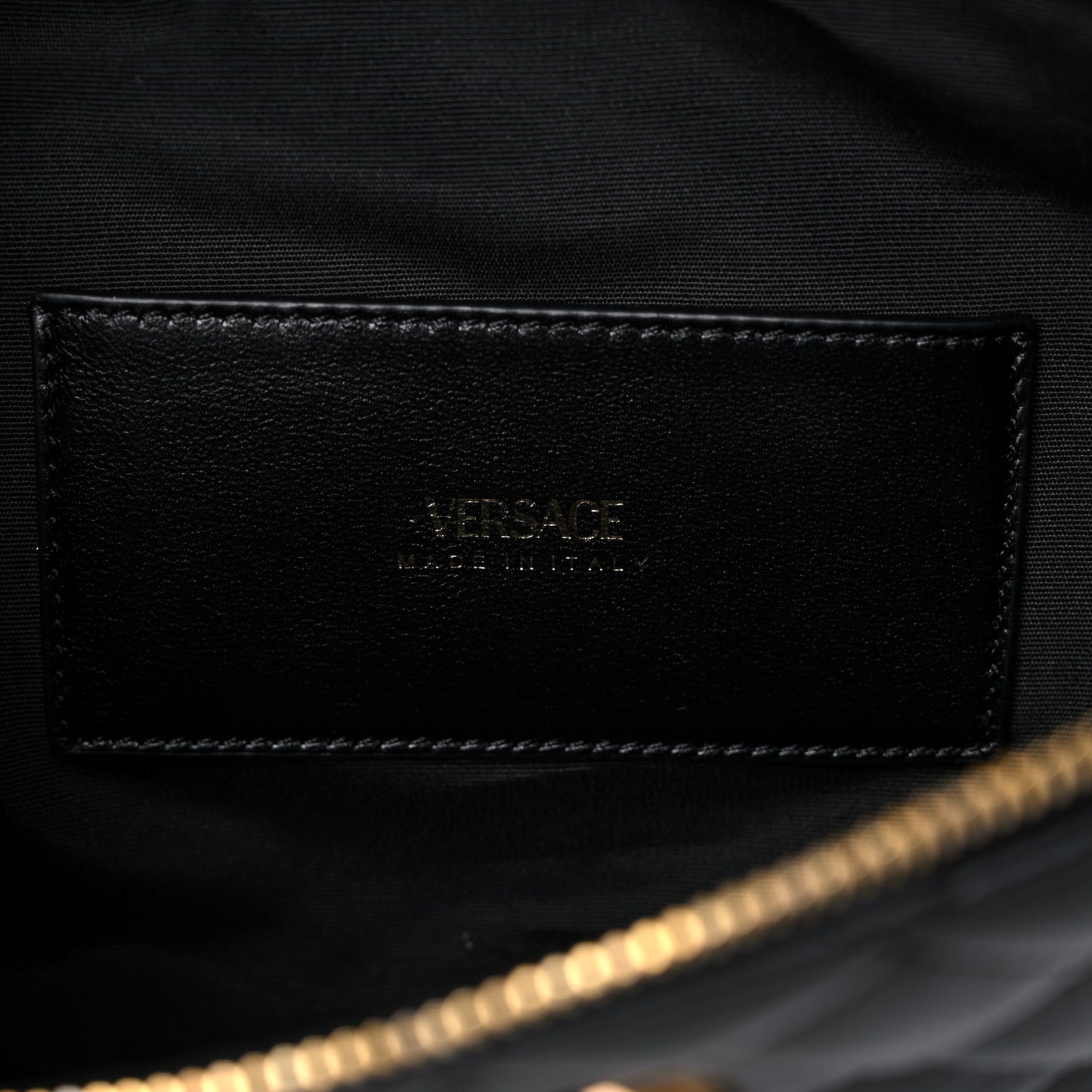 Nappa Quilted Medusa Belt Bag Black