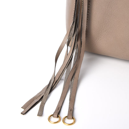 Chloe Smooth Calfskin Medium Milo Shopping Tote Motty Grey 13 of 13