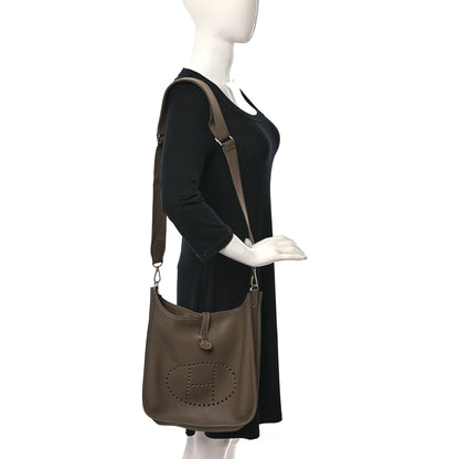 Hermes Taurillon Clemence Evelyne III PM Etoupe 2 of 10