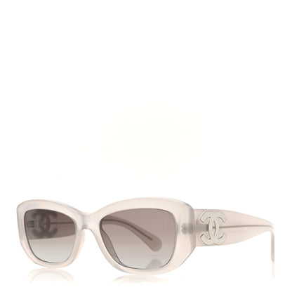 Chanel Acetate Rectangle Sunglasses Grey 1 of 8