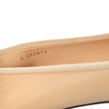 Chanel Lambskin Cap Toe CC Ballerina Flats 41 Beige Black 8 of 8