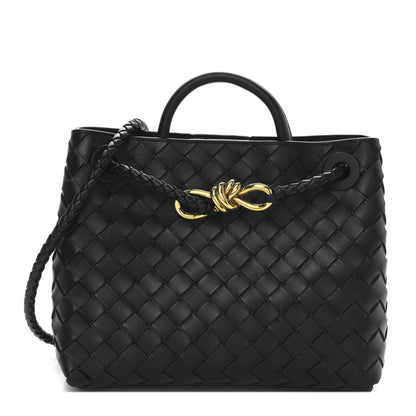 Bottega Veneta Nappa Intrecciato Small Andiamo Shoulder Bag Black 1 of 8