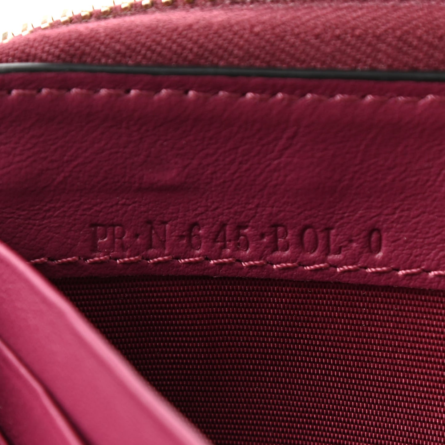 Calfskin Rockstud Zip Around Wallet Deep Cyclamin