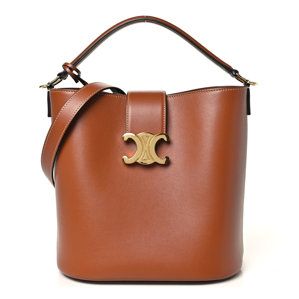 Smooth Calfskin Triomphe Medium Louise Bag Tan