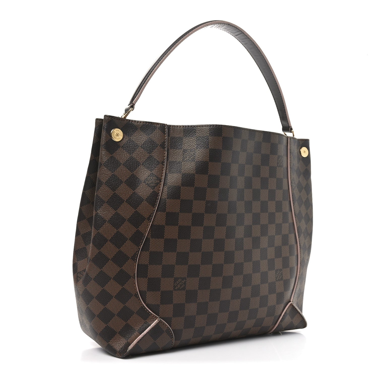 Louis Vuitton Damier Ebene Caissa Hobo Rose Ballerine 3 of 11