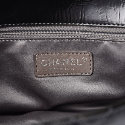 Chanel Glazed Calfskin Quilted CC Single Flap Black 6 of 9