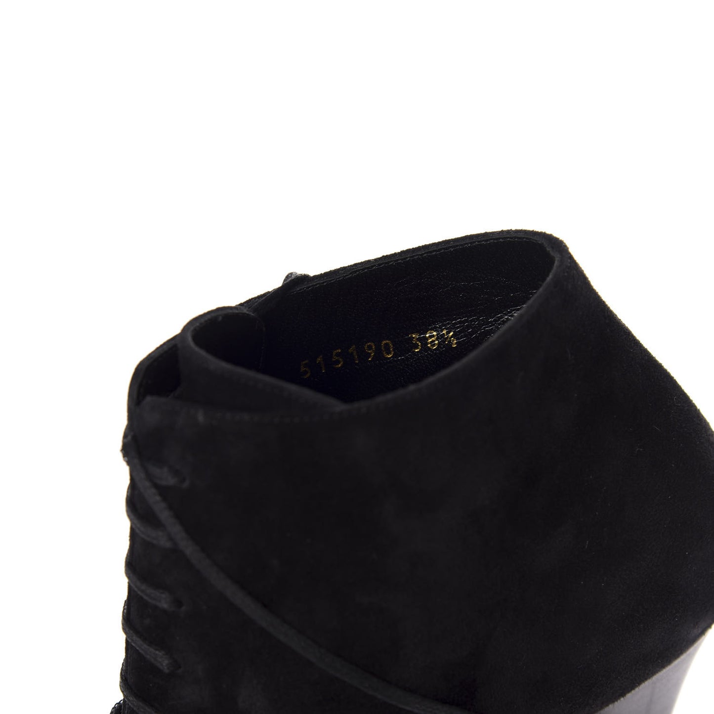 Suede Kiki Lace-Up Ankle Boot 38.5 Black