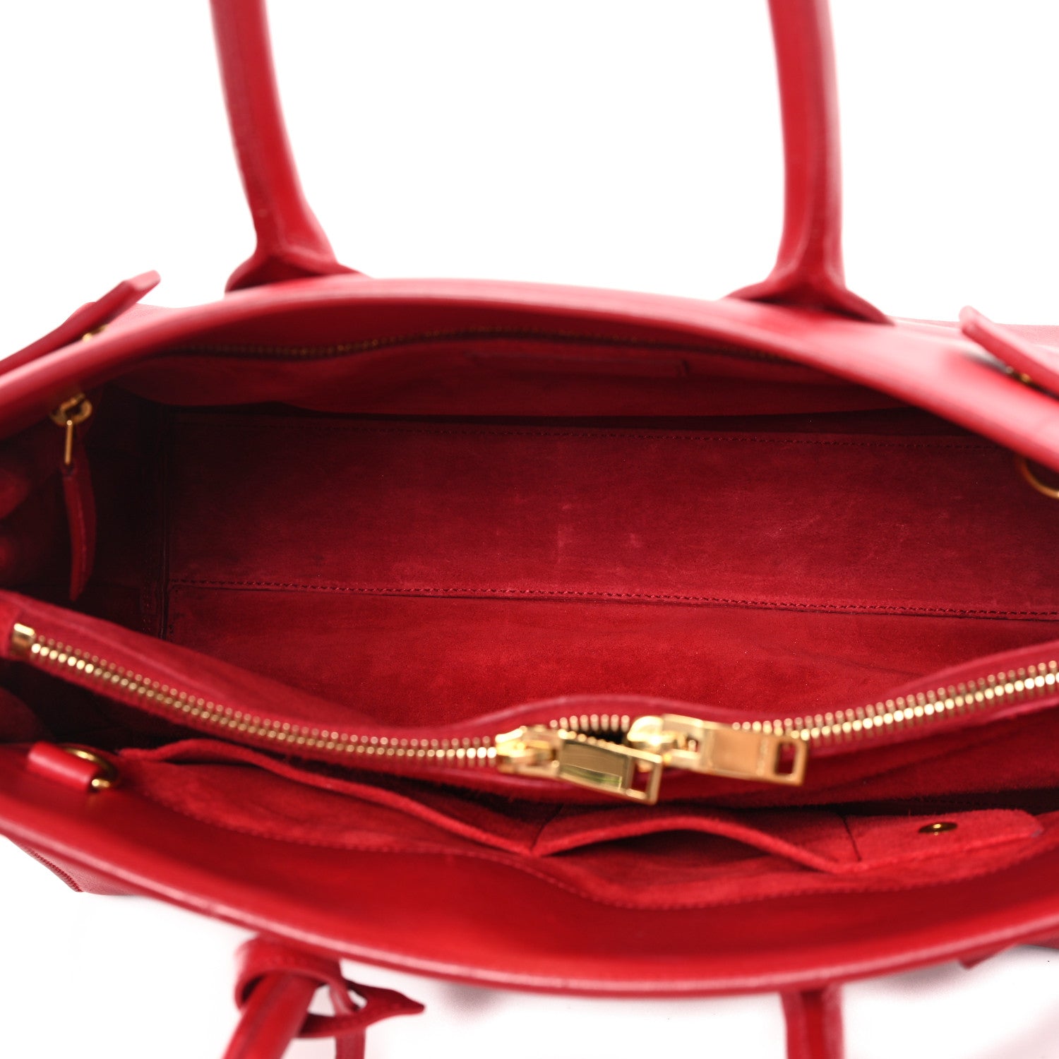 Saint Laurent Calfskin Small Sac De Jour Lipstick Red 5 of 13