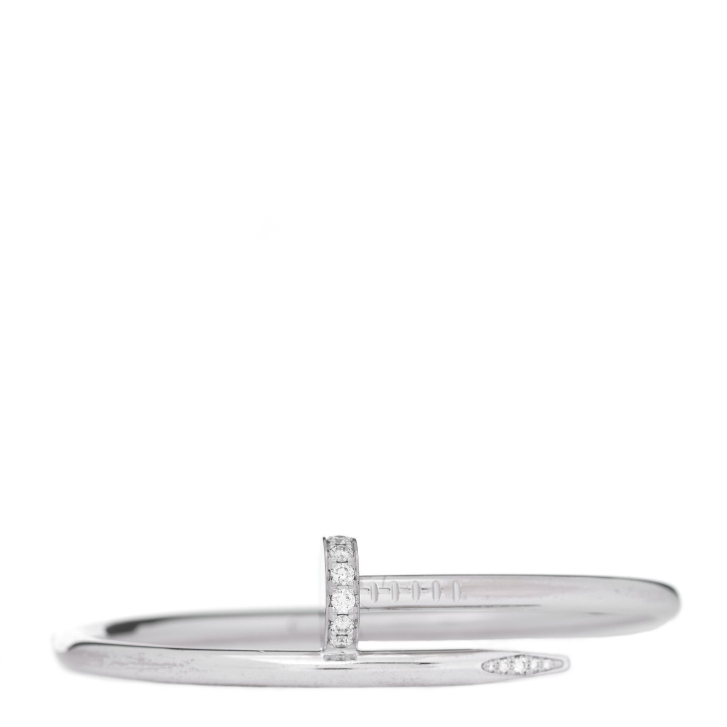 18K White Gold Diamond Juste Un Clou Bracelet 16