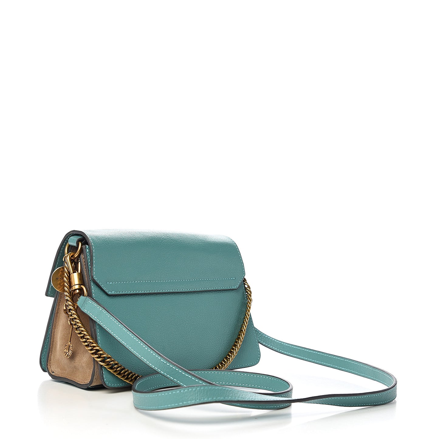 Sugar Goatskin Small GV3 Shoulder Bag Light Blue Tan