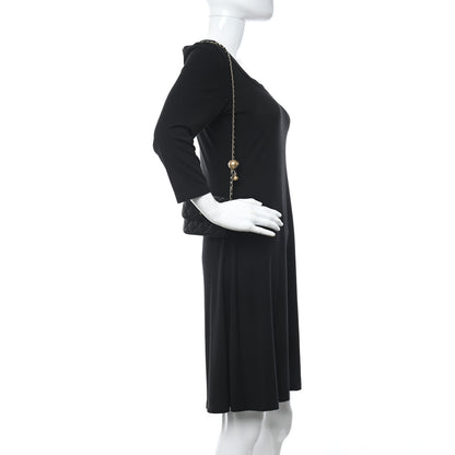 Chanel Lambskin Quilted Pearl Crush Clutch With Chain Black 2 of 13