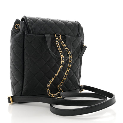 Chanel Caviar Quilted Filigree Backpack Black 3 of 12