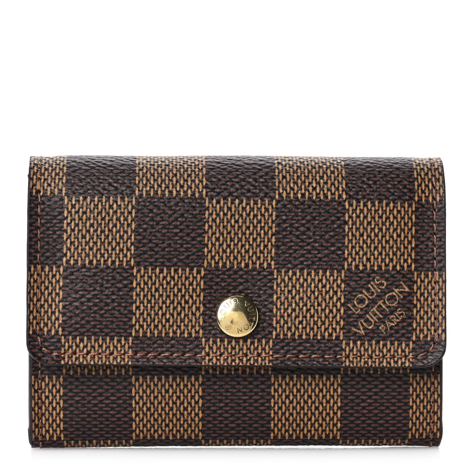 Louis Vuitton Damier Ebene Porte-Monnaie Plat Coin Purse 1 of 9