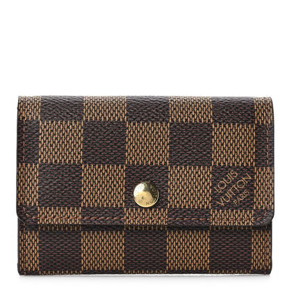 Louis Vuitton Damier Ebene Porte-Monnaie Plat Coin Purse 1 of 9