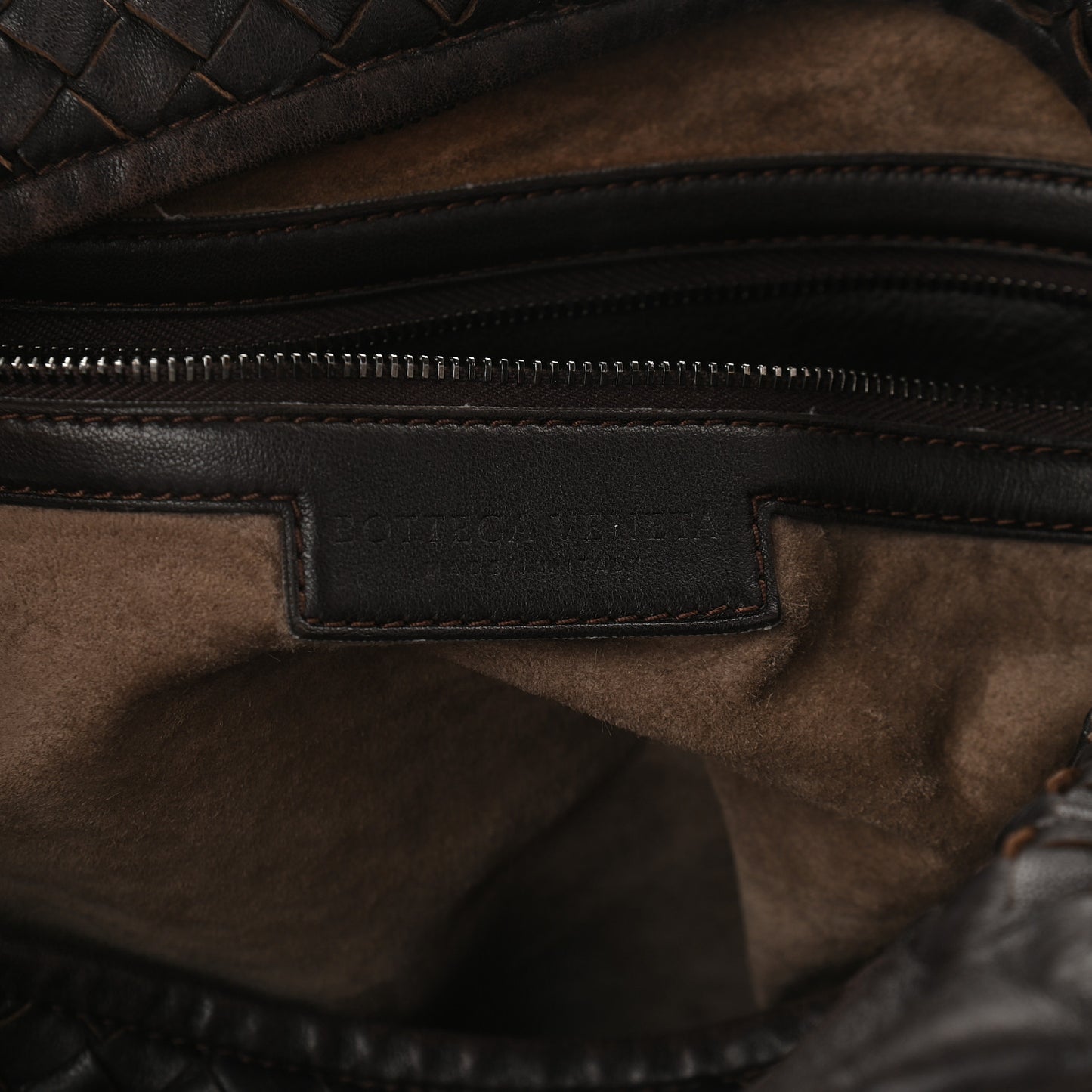 Nappa Intrecciato Medium Veneta Hobo Ebano