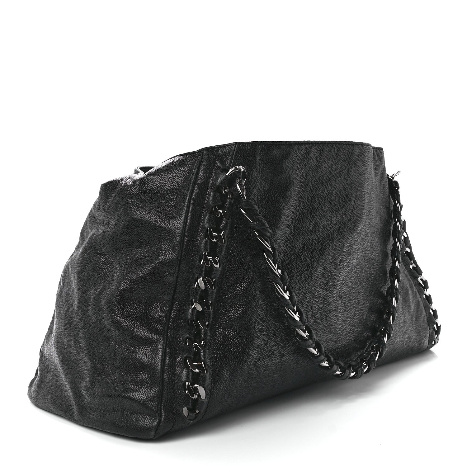 Chanel Glazed Caviar East West Modern Chain Tote Black 3 of 11