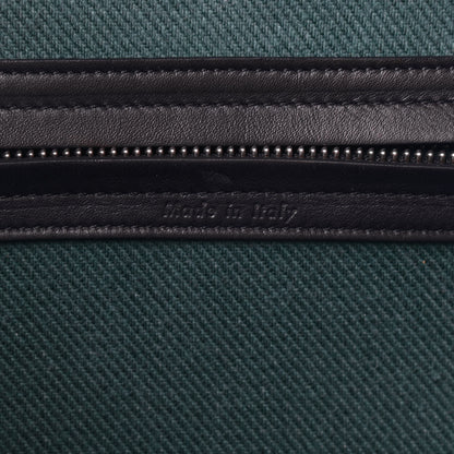 Celine Cotton Canvas Striped Medium Phantom Luggage White Green 6 of 8