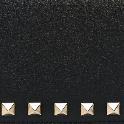 Valentino Garavani Calfskin Rockstud Bi-Fold Card Holder Black 8 of 8