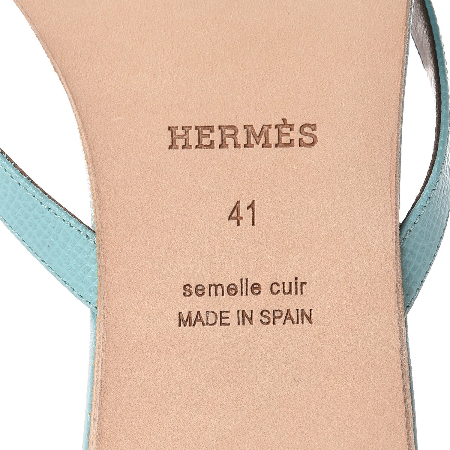 Hermes Epsom Corfou Sandals 41 Bleu Atoll 6 of 8