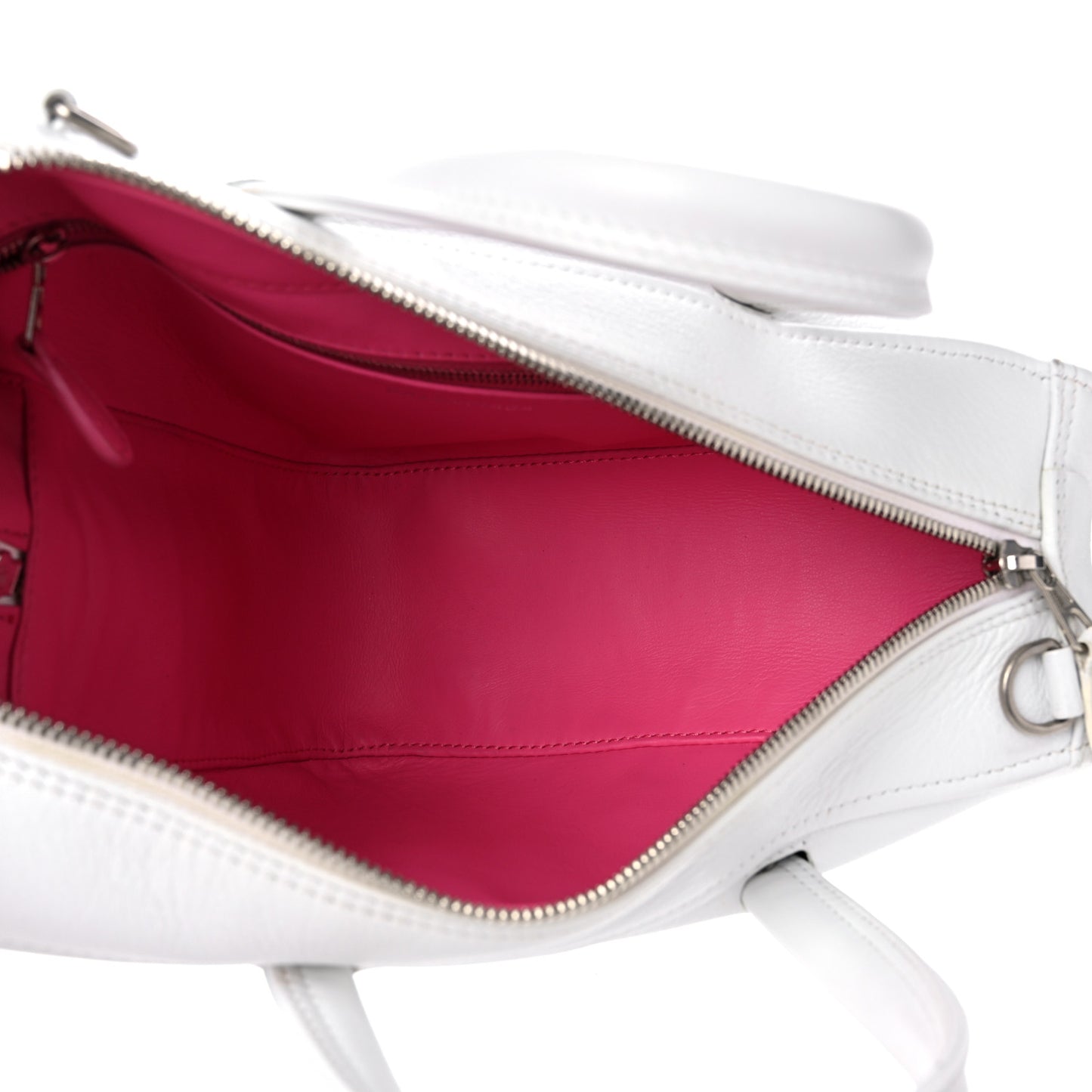 Calfskin S Triangle Duffle White