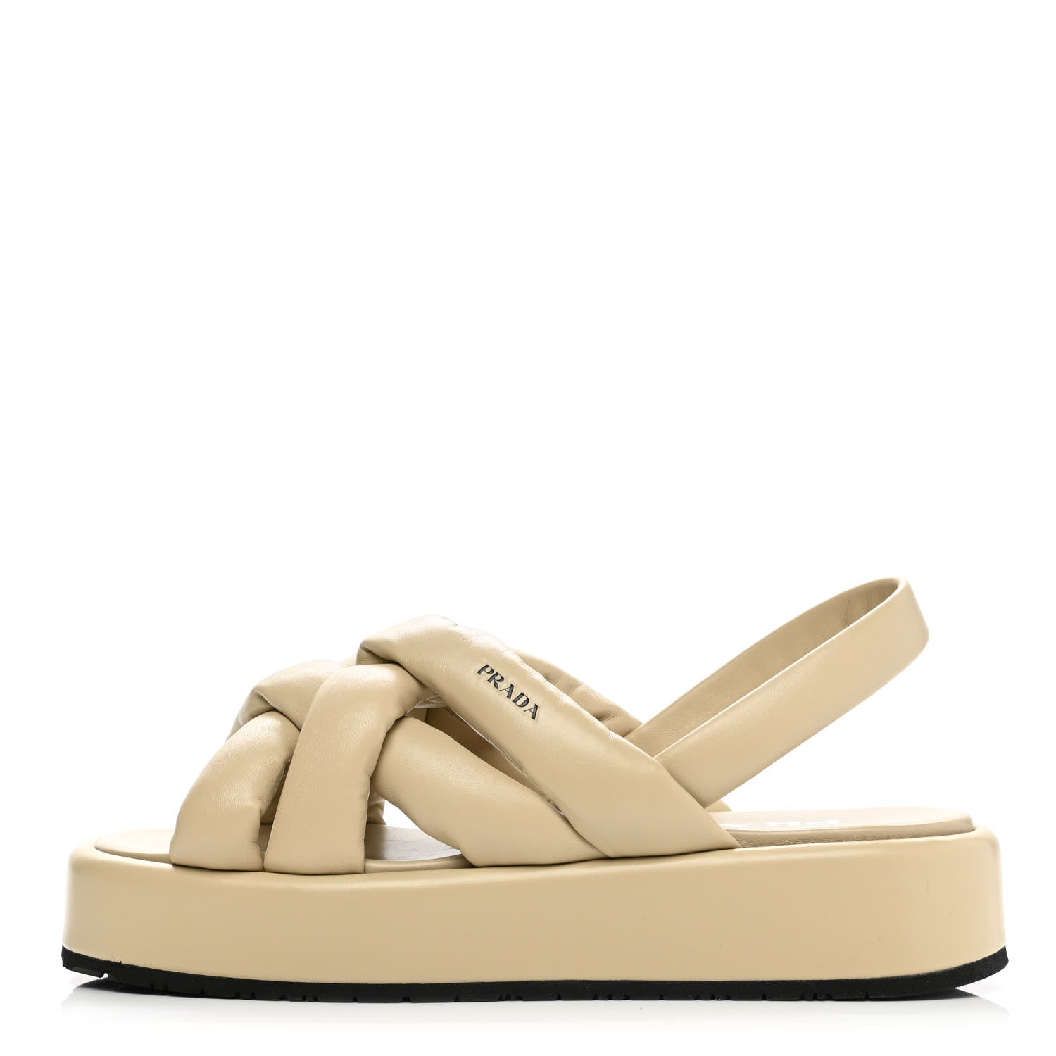 Prada Nappa Flatform 35mm Slingback Sandals 39 Deserto 1 of 9