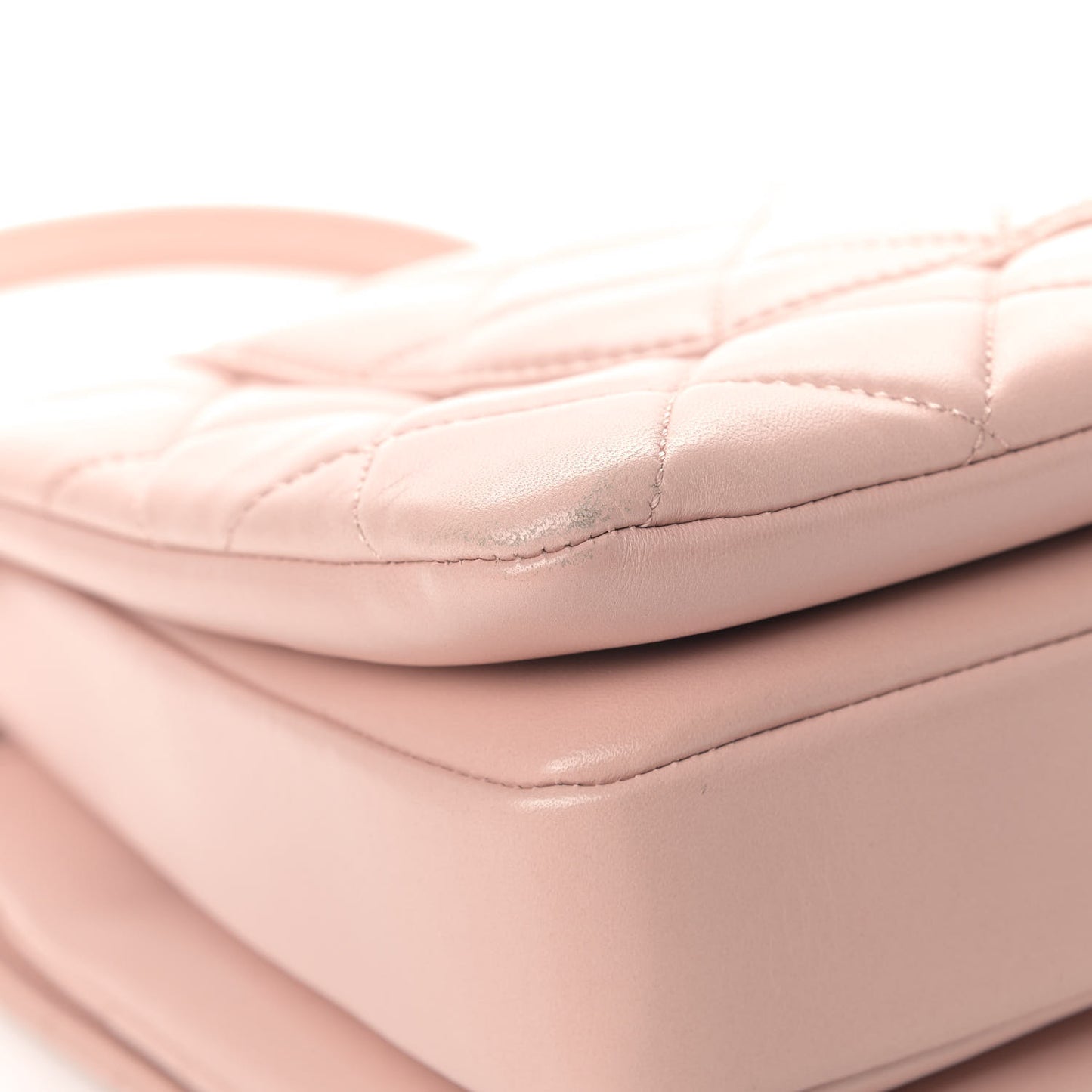Lambskin Quilted Medium Trendy CC Flap Dual Handle Bag Pink