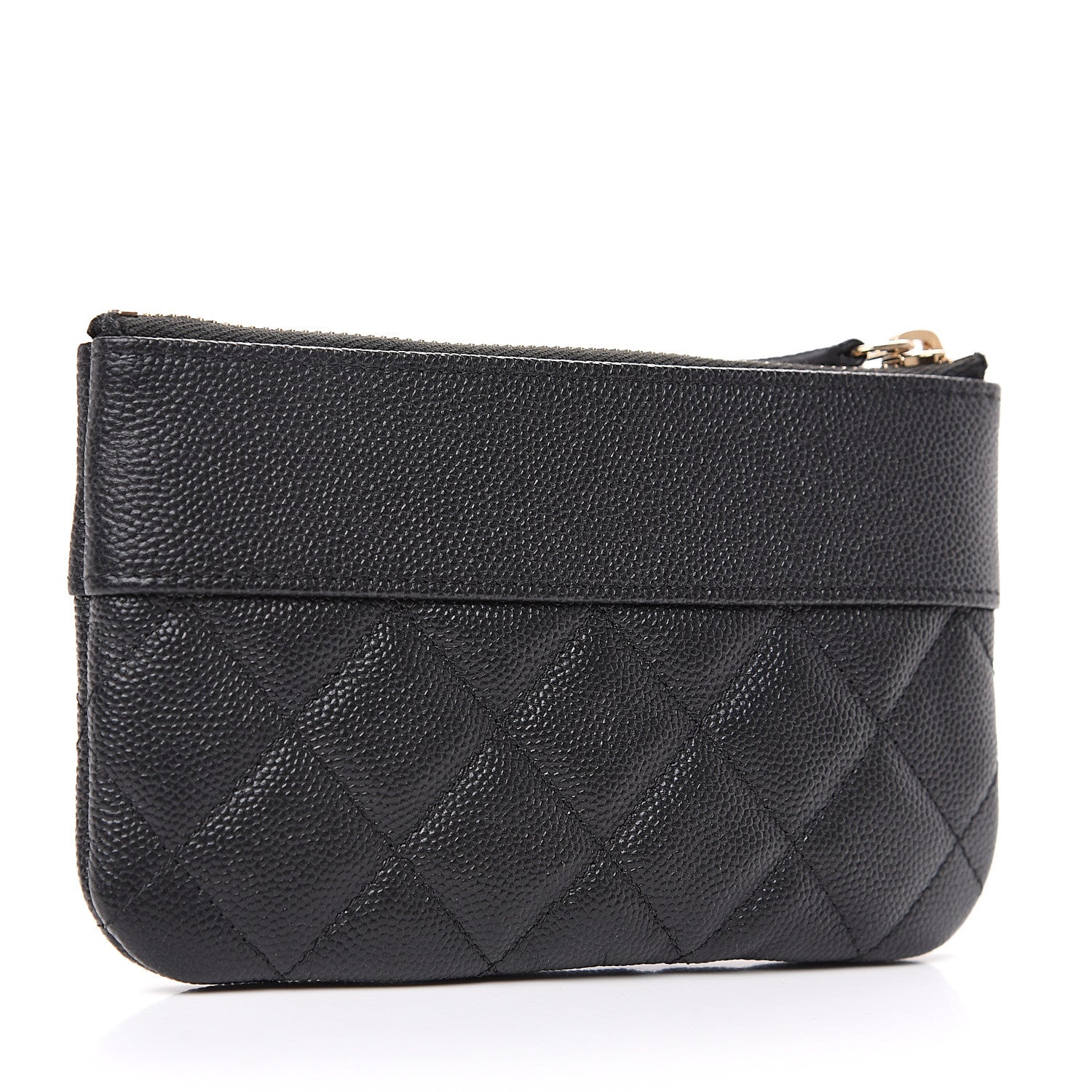 Chanel Caviar Quilted Small Vintage Mademoiselle Cosmetic Case Black 2 of 7