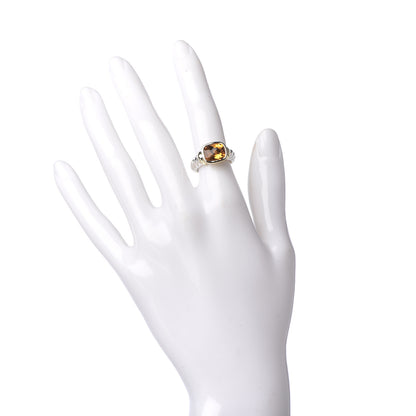 David Yurman Sterling Silver 14K Yellow Gold Citrine 10mm Noblesse Ring 49 4.25 2 of 6