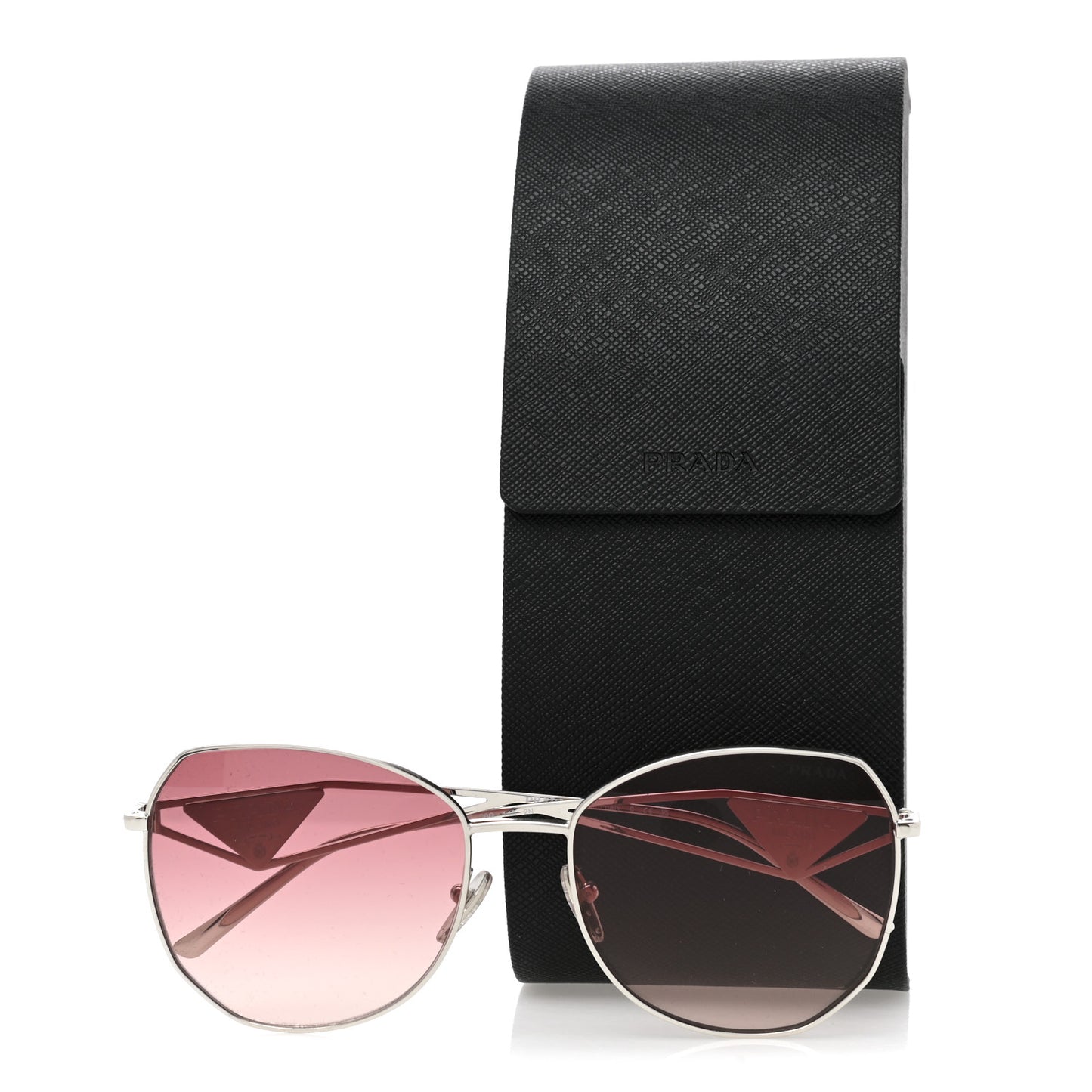 Metal Symbole Triangle Logo Sunglasses SPR57Y Silver