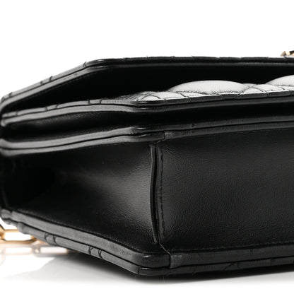 Christian Dior Lambskin Cannage My Dior Top Handle Bag Black 8 of 9