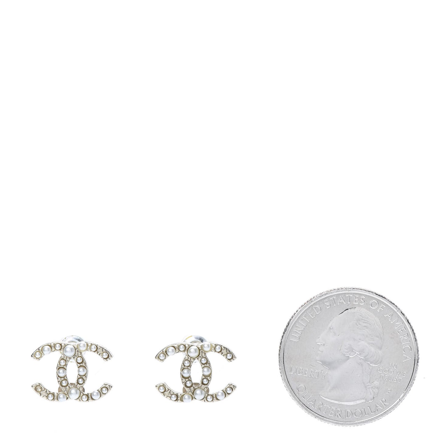 Pearl CC Earrings Light Gold