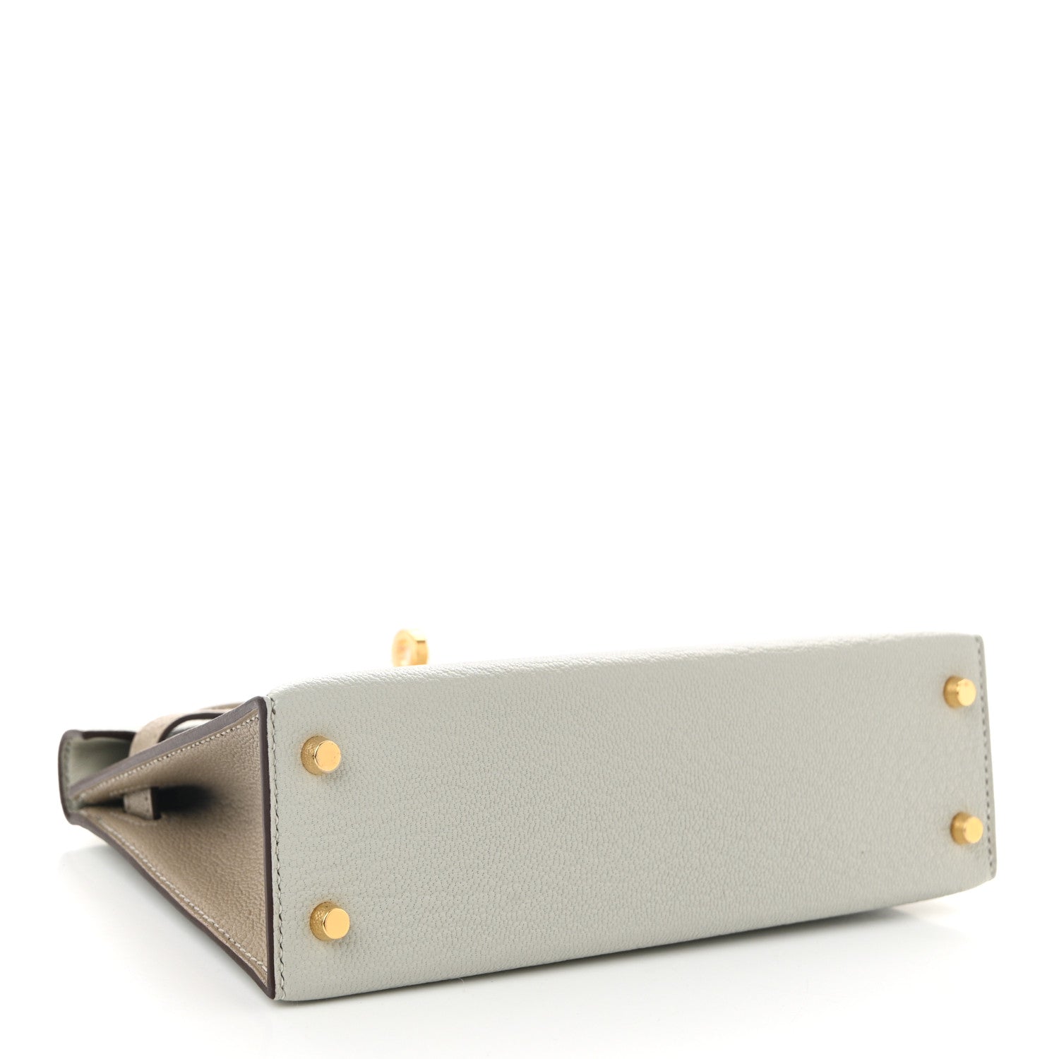 Hermes Chevre Mysore Horseshoe Mini Kelly Sellier 20 Gris Perle Gris Tourterelle 4 of 11