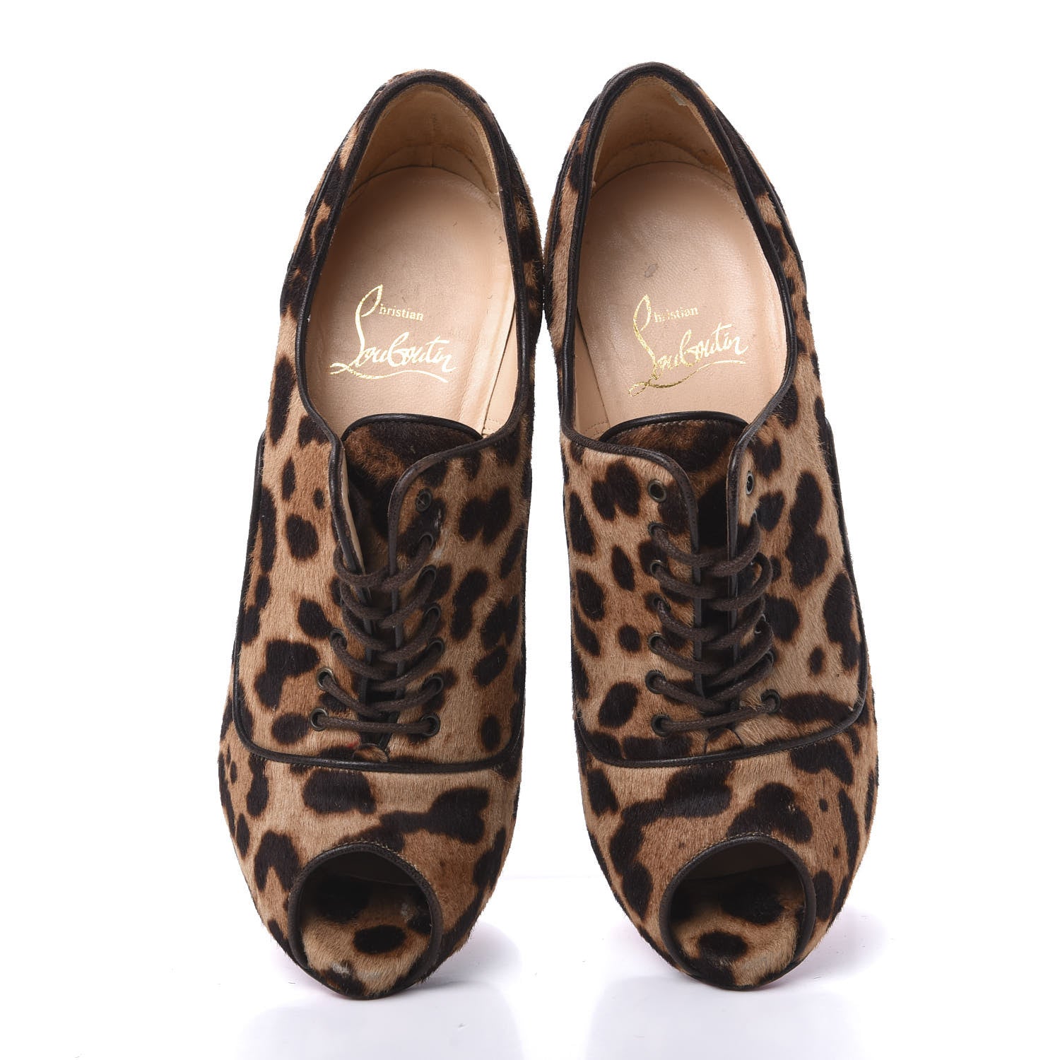 Christian Louboutin Pony Hair Luxor Lady Derby 120 Pump 36.5 Leopard 5 of 11