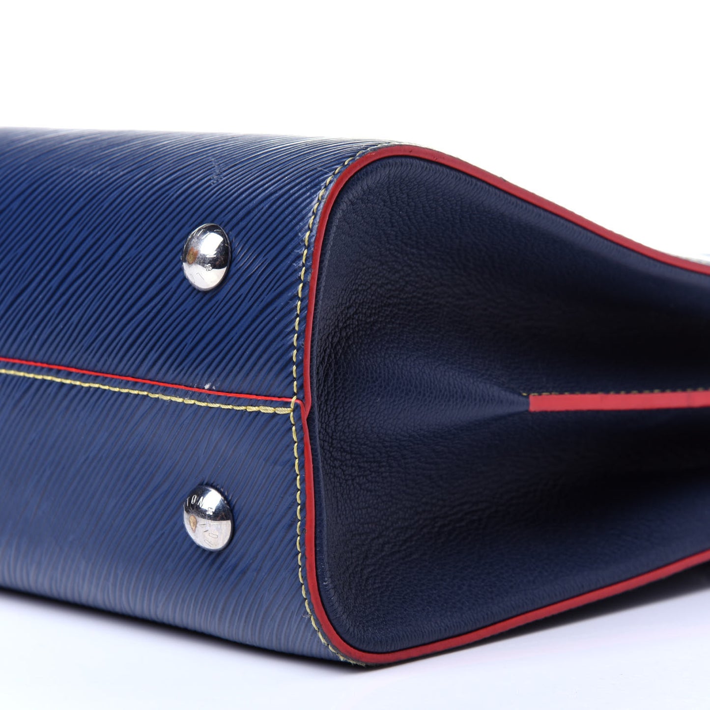 Epi Twist Tote Indigo Coquelicot