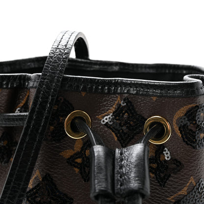 Louis Vuitton Monogram Sequins Noe BB Black 6 of 8