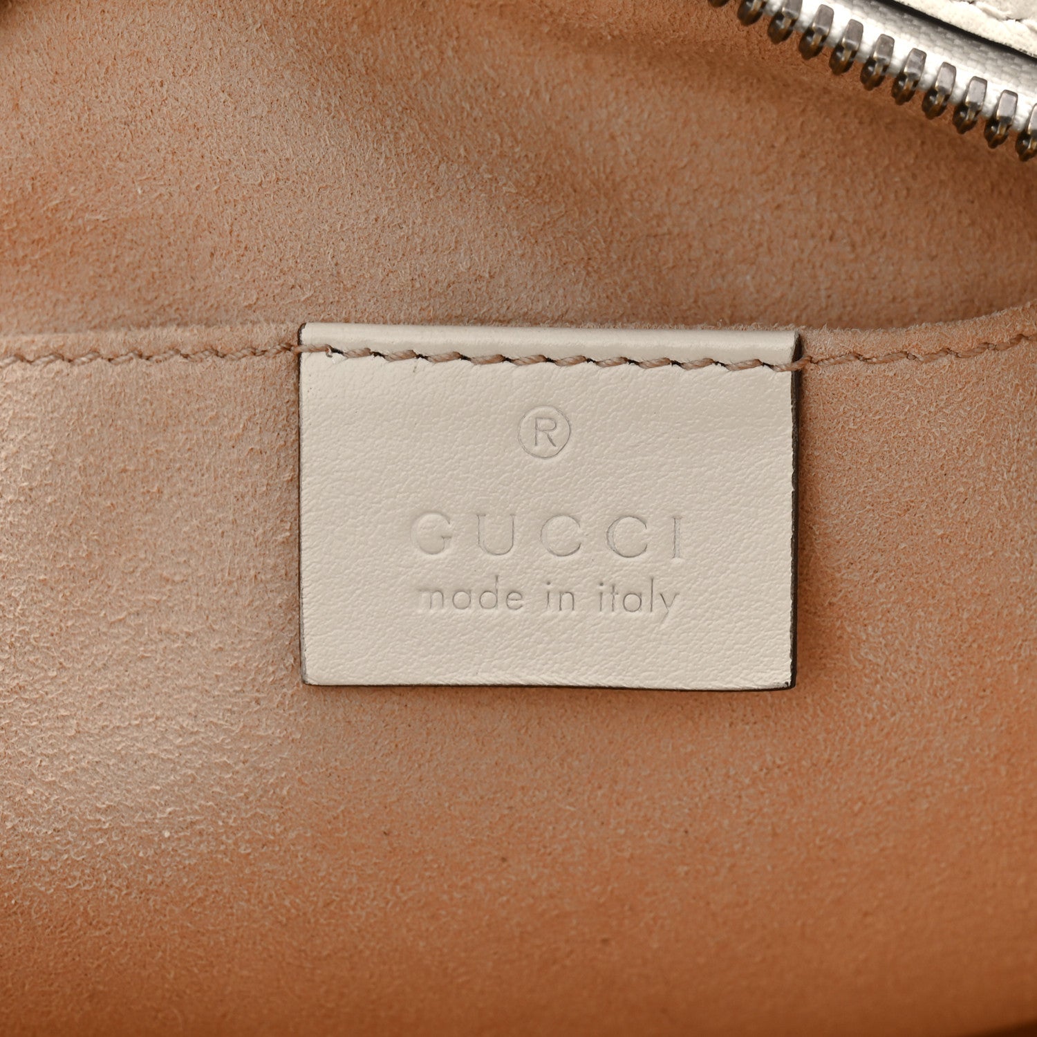 Gucci Calfskin Matelasse Small GG Marmont Chain Shoulder Bag White 6 of 10