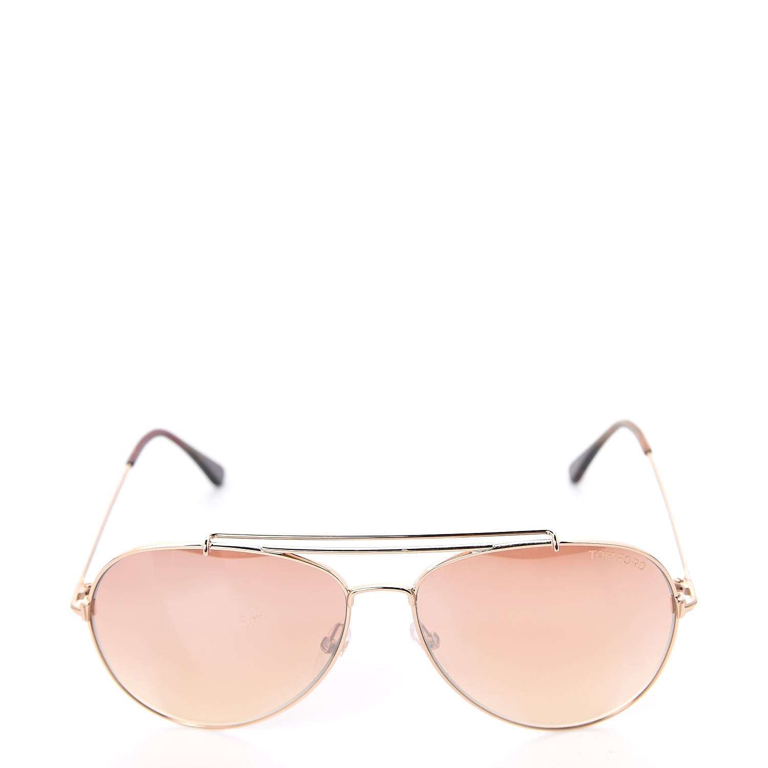 Tom Ford Indiana Aviator Sunglasses TF497 Brown Gold 4 of 8