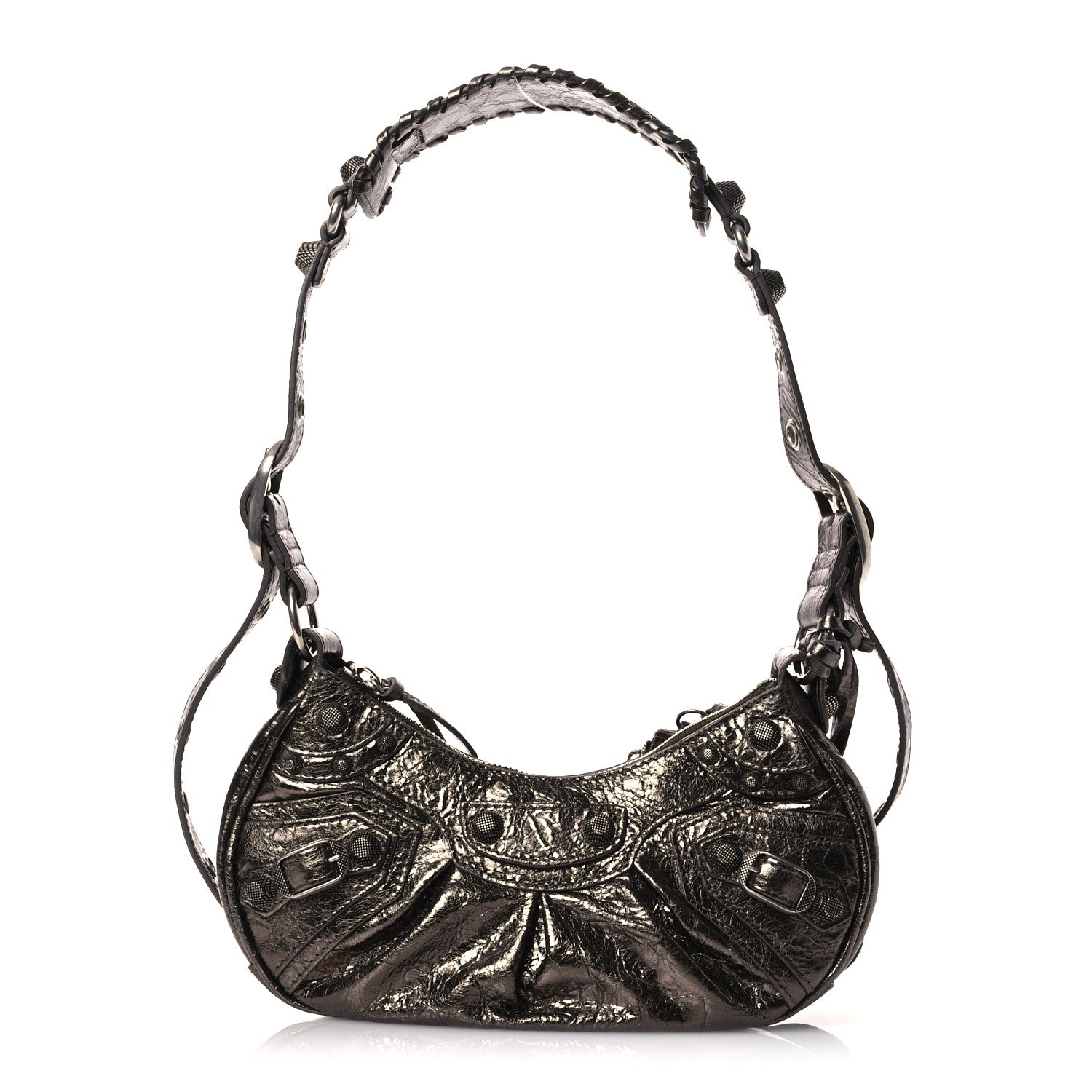 Balenciaga Metallic Agneau Arena Le Cagole Shoulder Bag XS Dark Bronze 1 of 11
