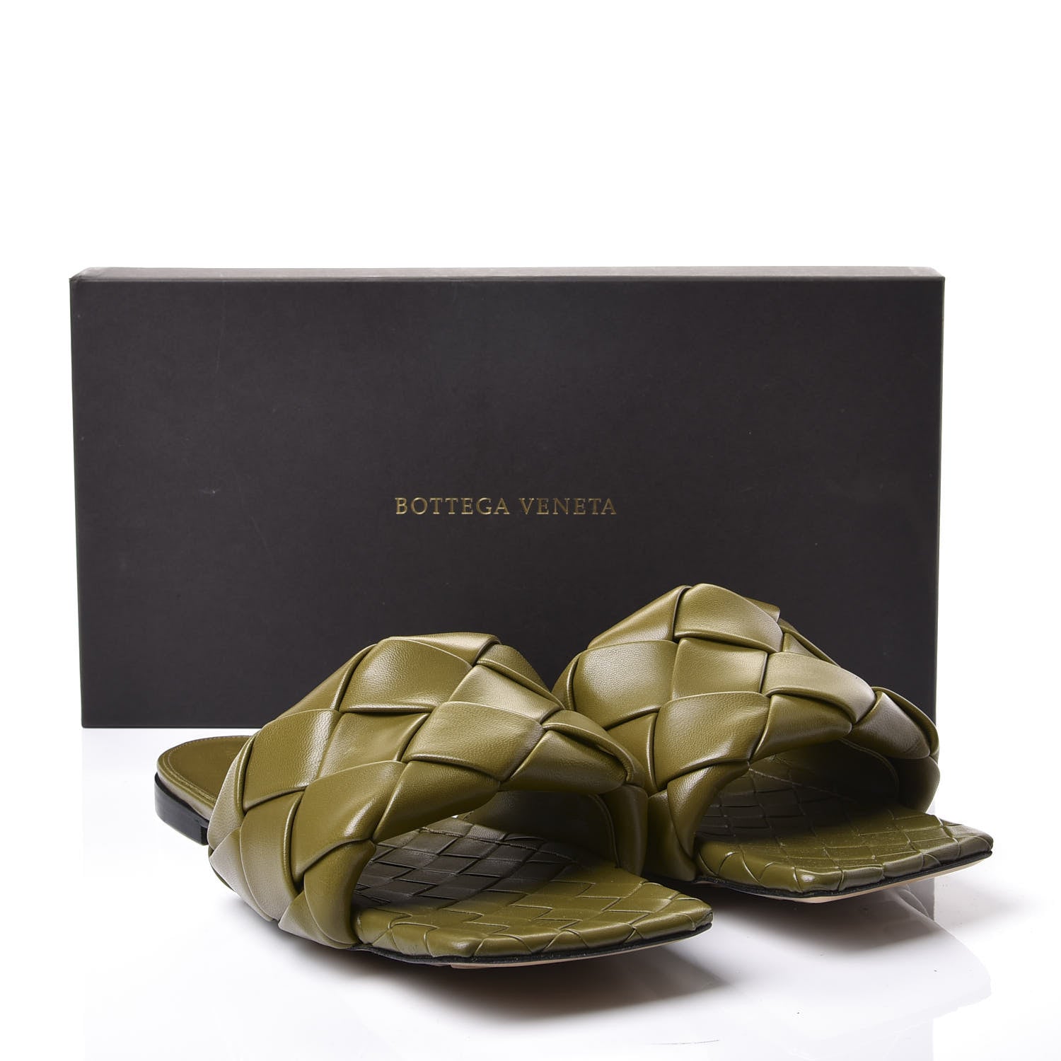 Bottega Veneta Nappa Maxi Intrecciato Lido Flat Sandals 41 Mud 10 of 10